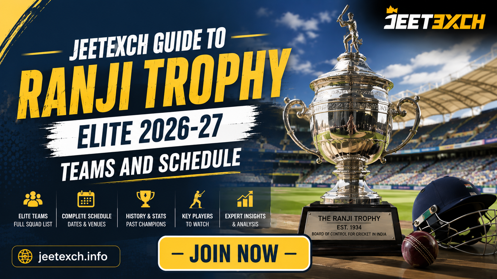 Jeetexch Guide to Ranji Trophy Elite 2026-27 Teams and Schedule