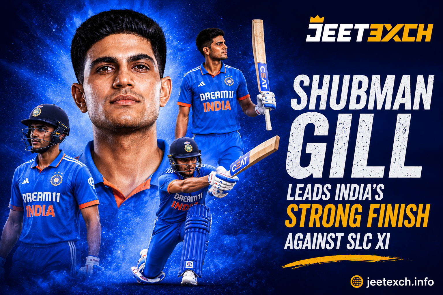 Shubman Gill Leads India’s Strong Finish Against SLC XI