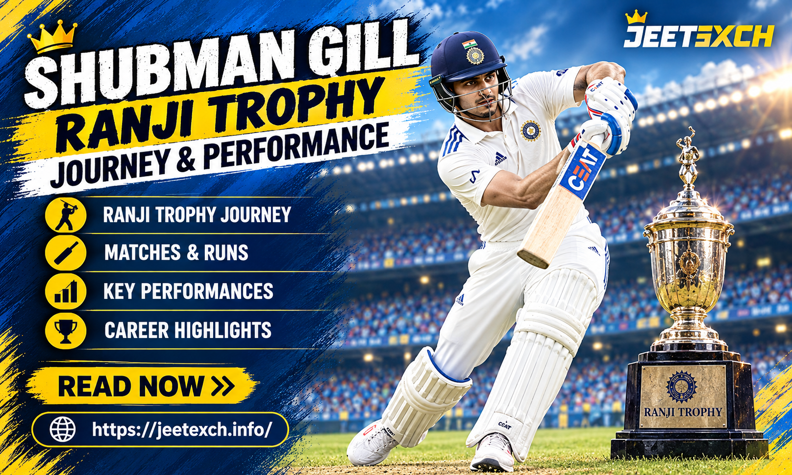 Shubman Gill Ranji Trophy Career